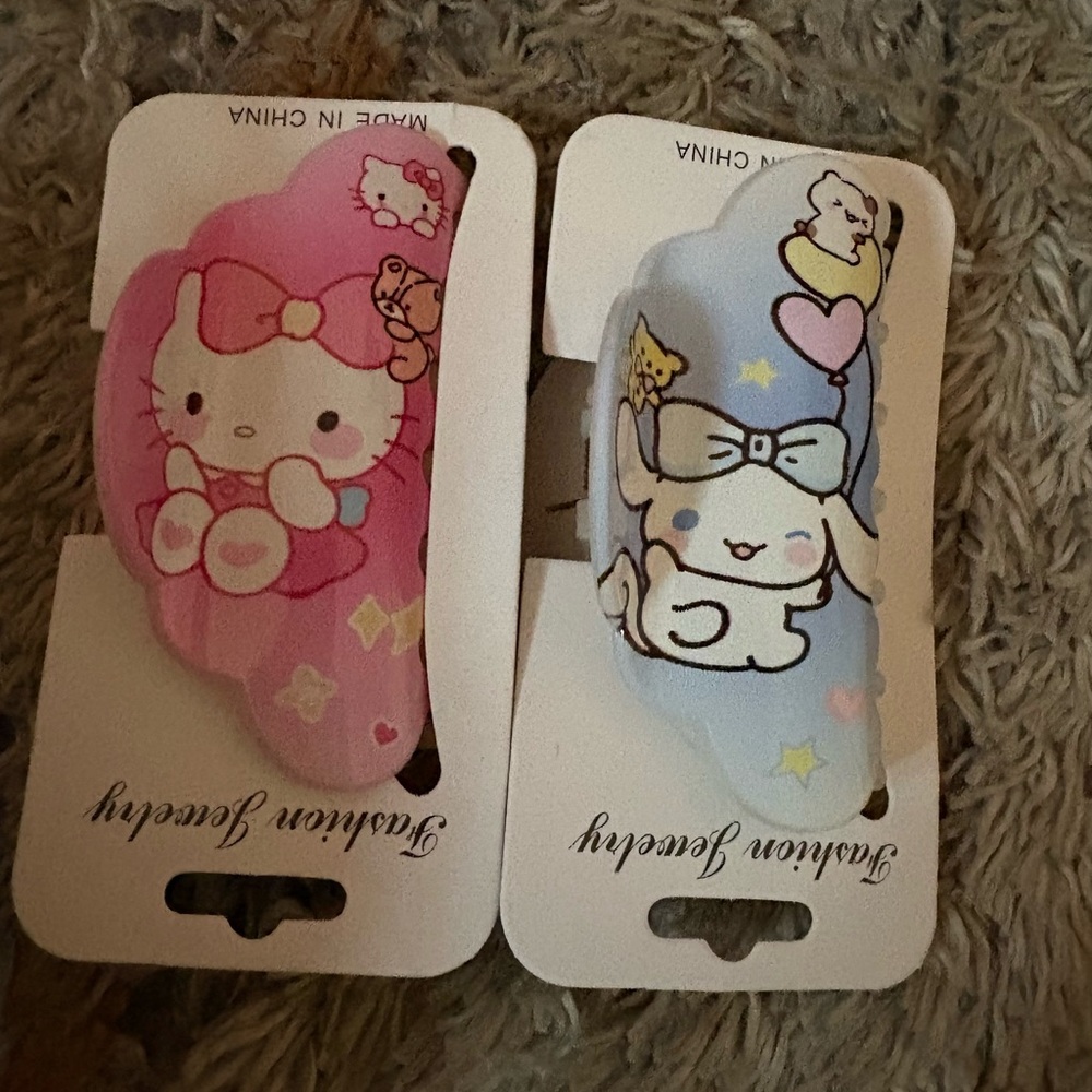Cute hello kitty Hair Clips Set